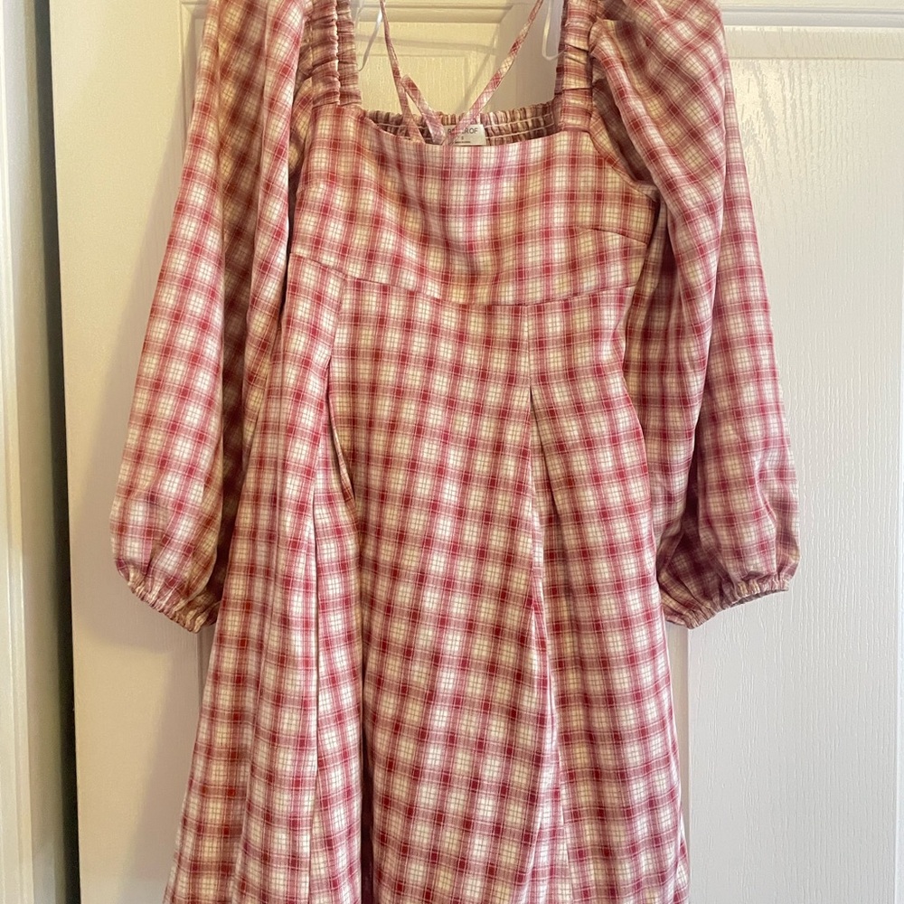 Pink Plaid Kids Dress